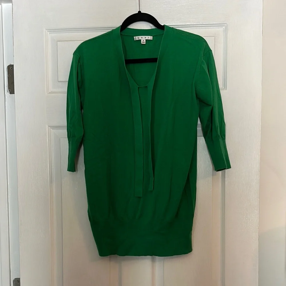 CAbi #882 Green Women's Sweater - Picture 2 of 5